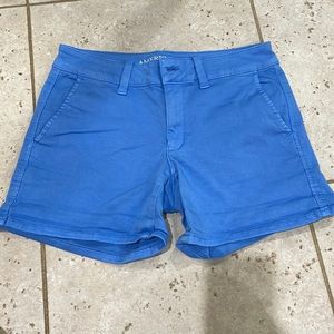 Blue American Eagle super stretch midi shorts